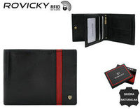 Men's leather wallet N01-RVTP-3012 Black-Red