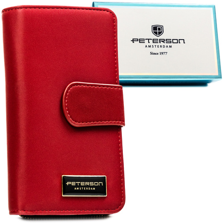 Portfel damski skóra naturalna+PU PTN PS116-HNL Red