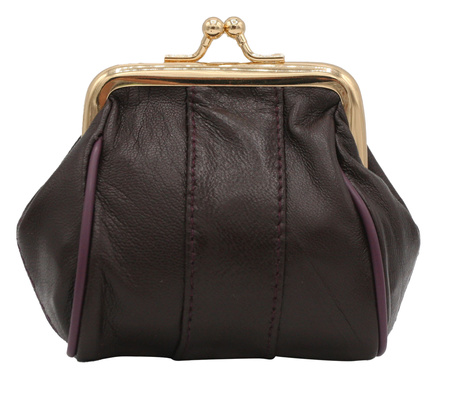 Leather coin purse 662 D.Brown