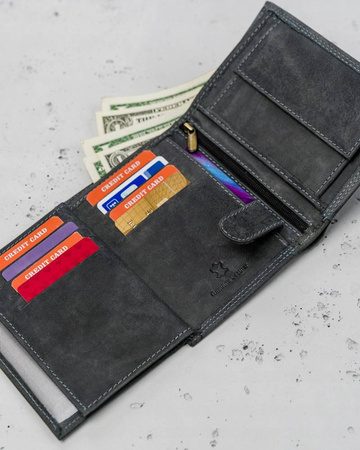 Portfel męski ze skóry naturalnej N4-P-CHM Black