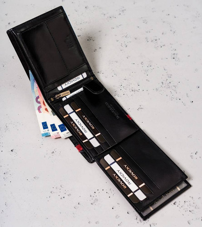 Portfel męski skórzany PTN N992-VTP BL-RED