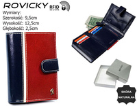 ROVICKY 326L-RBA-D RFID leather wallet
