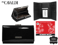 Portfel damski skórzany na blistrze H23-1-SH9-BL Black