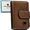 Portfel damski skóra naturalna+PU PTN PS115-HNL Brown