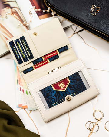 Portfel skóra + PU PTN PX30-PF2 Blue