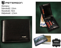 PETERSON PTN 334-P RFID leather wallet