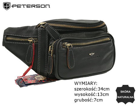 Saszetka skórzana PTN WB-2506-COM BLACK
