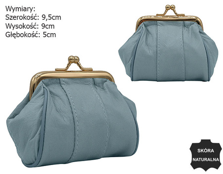 Portmonetka skórzana 662 L.Blue
