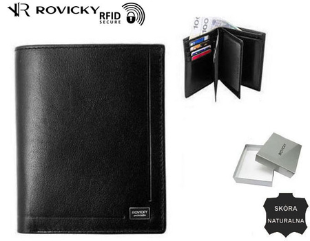 Rovicky PC-105L-BAR men's RFID leather wallet