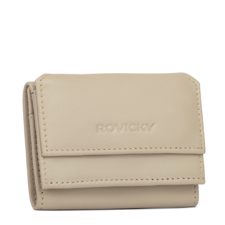 Portfel damski skórzany R-18-LFN Beige