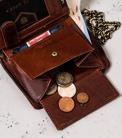 PETERSON PTN N4C-07-HWM-1285 men's RFID leather wallet