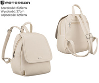 Plecak damki PU R-6739 L.Beige
