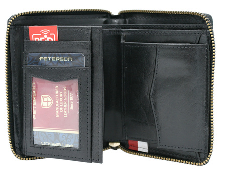Portfel skórzany RFID PETERSON PTN 340P-03