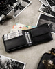 A two-piece gift set: Leatherette wallet & key ring by ROVICKY R-SET-M-N003-PUA BLA