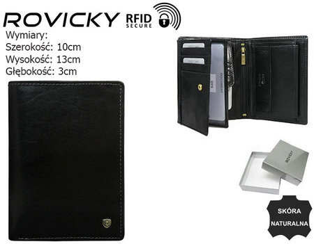 Portfel męski skórzany N104-RVT Black