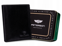 Leather wallet RFID PETERSON PTN N318-BFA