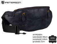 PETERSON men's leather kidney case PTN 2507-HP