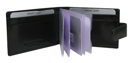 ROVICKY TW-02-RVT Black leather RFID card case