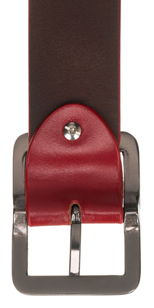 Pasek damski skórzany PDC-4 Czerwony