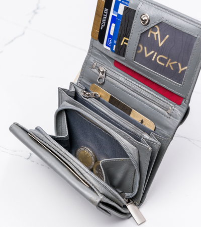 Portfel skórzany RD-02-GCL Gray