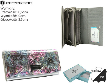 Portfel skóra + PU PTN PX20-1-NPK Pink