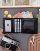 Men's leather wallet RM-01-BCF-BP Black