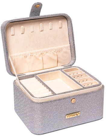 Szkatułka na biżuterię PTN SZK-09 Grey Silver