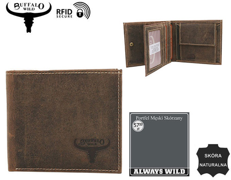 Portfel męski skórzany MR-01-BAW-BL Brown