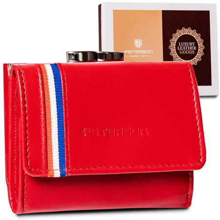 Portfel damski skórzany PTN RD-25-GCL-A Red