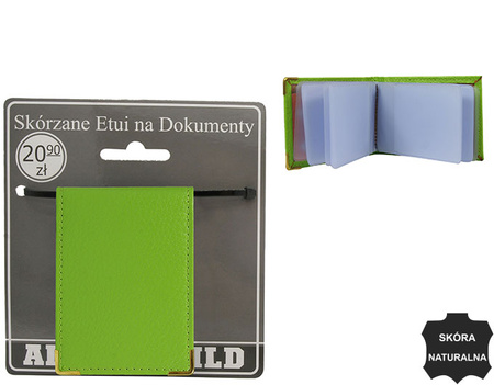 Skórzane etui na dokumetny 301-BL Green