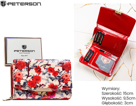 Portfel damski eko PTN 001-BKY White-Red