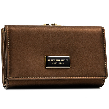 Portfel damski skóra naturalna+PU PTN PS108-HNL Brown