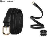 Pasek damski skórzany PTN LTP-23 Black-Gold