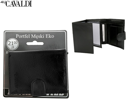 Portfel męski eko na blistrze F18-072W-BL Black