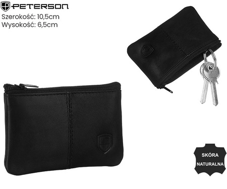 Skórzane etui na klucze PTN BKC-001-TUM Black