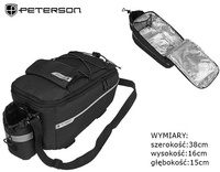 PETERSON polyester bicycle pannier PTN ML07-300D BLACK