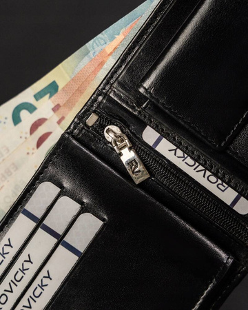 ROVICKY RV-7870-9-BCA RFID leather wallet