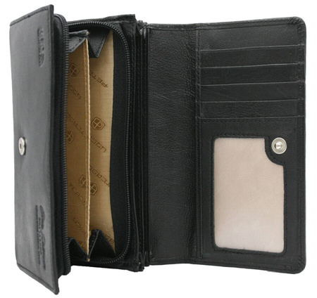 PTN KA-25 Leather Wallet Black+Red