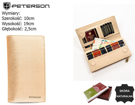 Portfel damski skórzany PTN 421431-DSL Gold