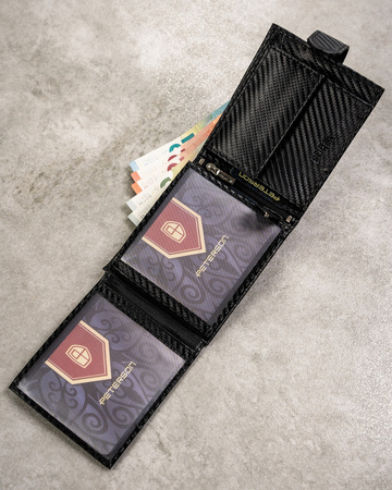 Zestaw prezentowy: Portfel + Brelok skórzany PTN PK5-N992L-6877 Black
