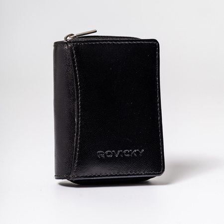 Women's leather wallet R-RD-34-GCL Black