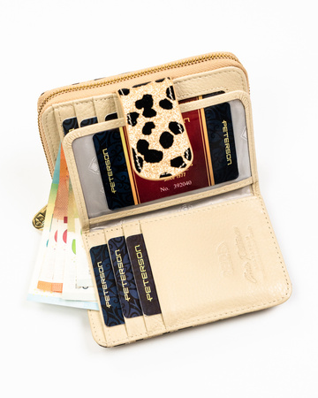 Portfel damski skóra+PU PTN PS115-PDS Gold