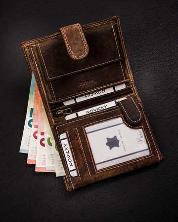 Portfel męski skórzany na blistrze N4L-CHM-BL Cognac