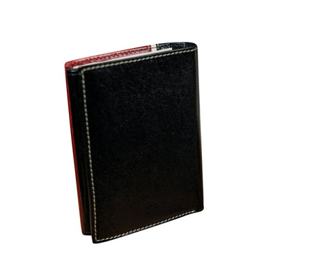 Portfel skórzany RFID ROVICKY 326-RBA-D BLACK-RED