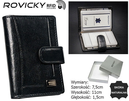 ROVICKY leather RFID card case CPR-032-BAR