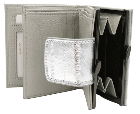 Portfel damski skórzany 42329-STB Silver