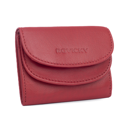 Portfel damski skórzany R-19-LFN Red