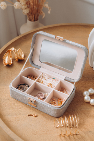 Szkatułka na biżuterię PTN SZK-07 Grey Silver