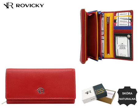 Portfel damski skórzany RD-12-NDM Multi Red