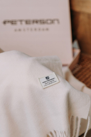 Large Women's Scarf with Fringes Peterson PTN SPV73 Cream